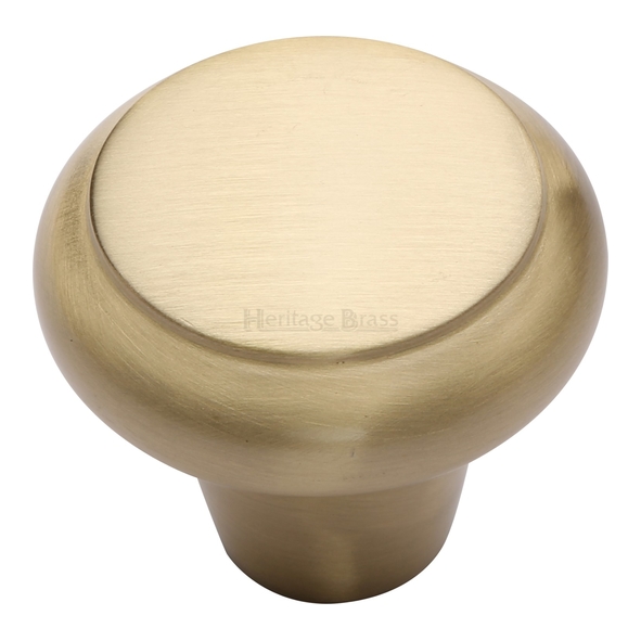 C3990 38-SB • 38 x 16 x 32mm • Satin Brass • Heritage Brass Flat Faced Bun Cabinet Knob